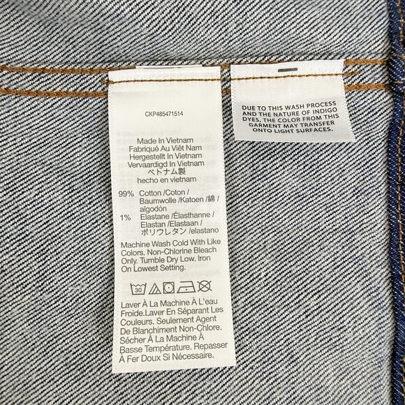 Madewell Y2K Denim Midi Dress Size 14 Benton Wash Blue Square Neck Button Front - Picture 9 of 13